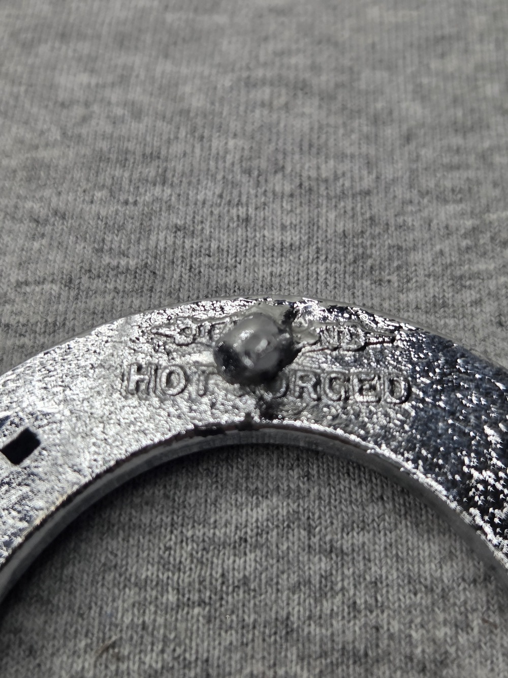Vintage Diamond Hot Forged Horseshoe Figural Chrome Belt Buckle Equestrian - Picture 7 of 8